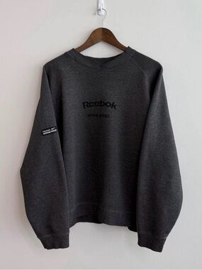 Vintage 90s Reebok Athletic Heather Grey Boxy Crewneck Sweatshirt XL